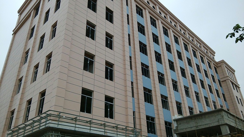 湖北天門環保局大樓、氟碳仿橘皮1